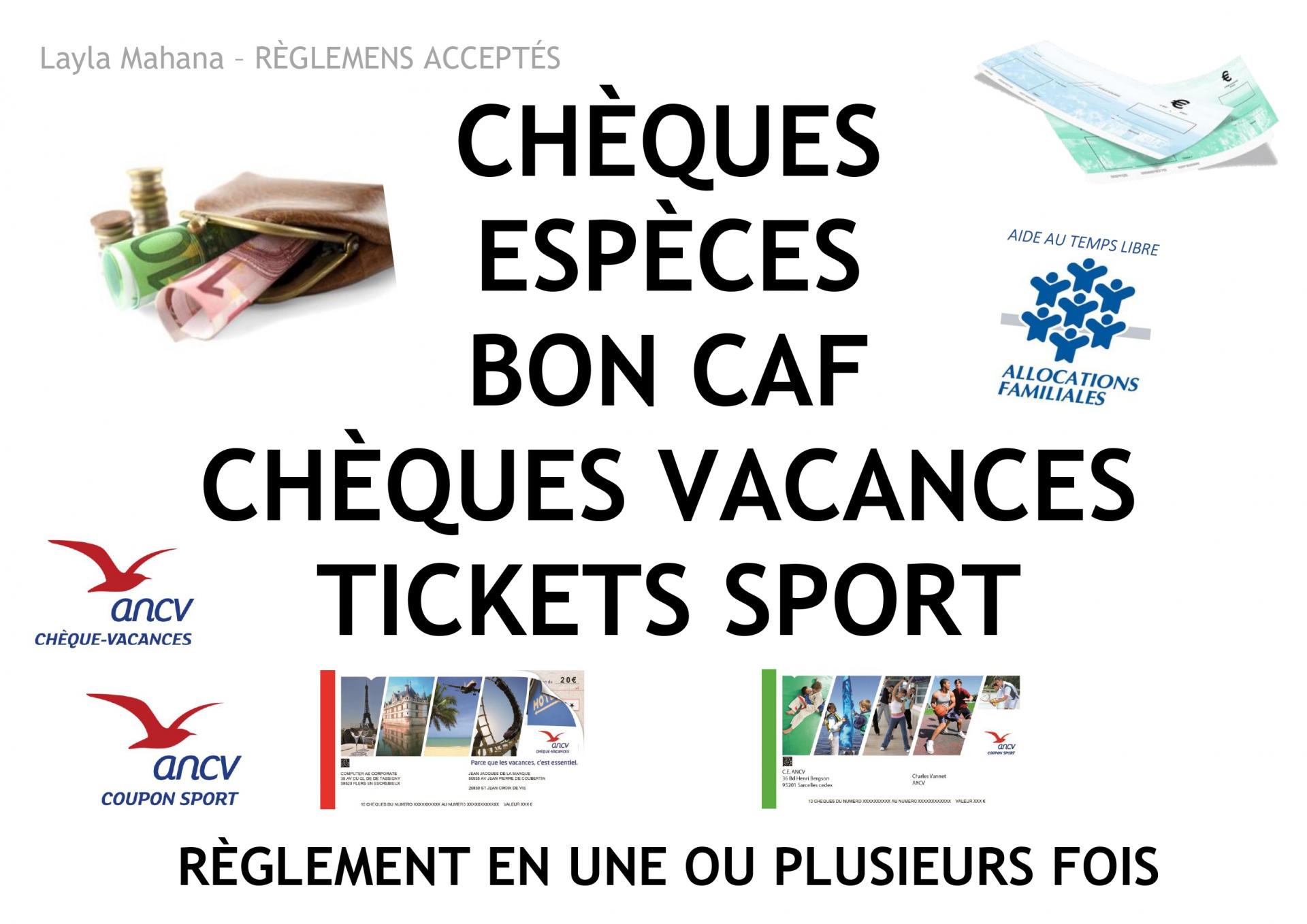 Affiche reglements acceptes